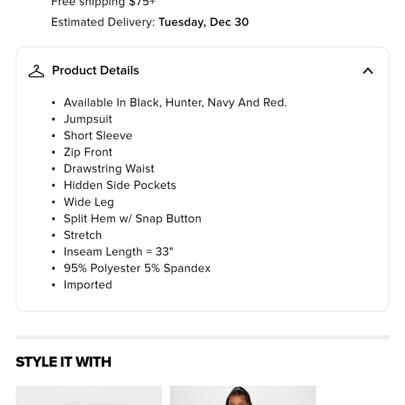 Brand New Stylish Black Jumpsuit - Picture 4 of 6